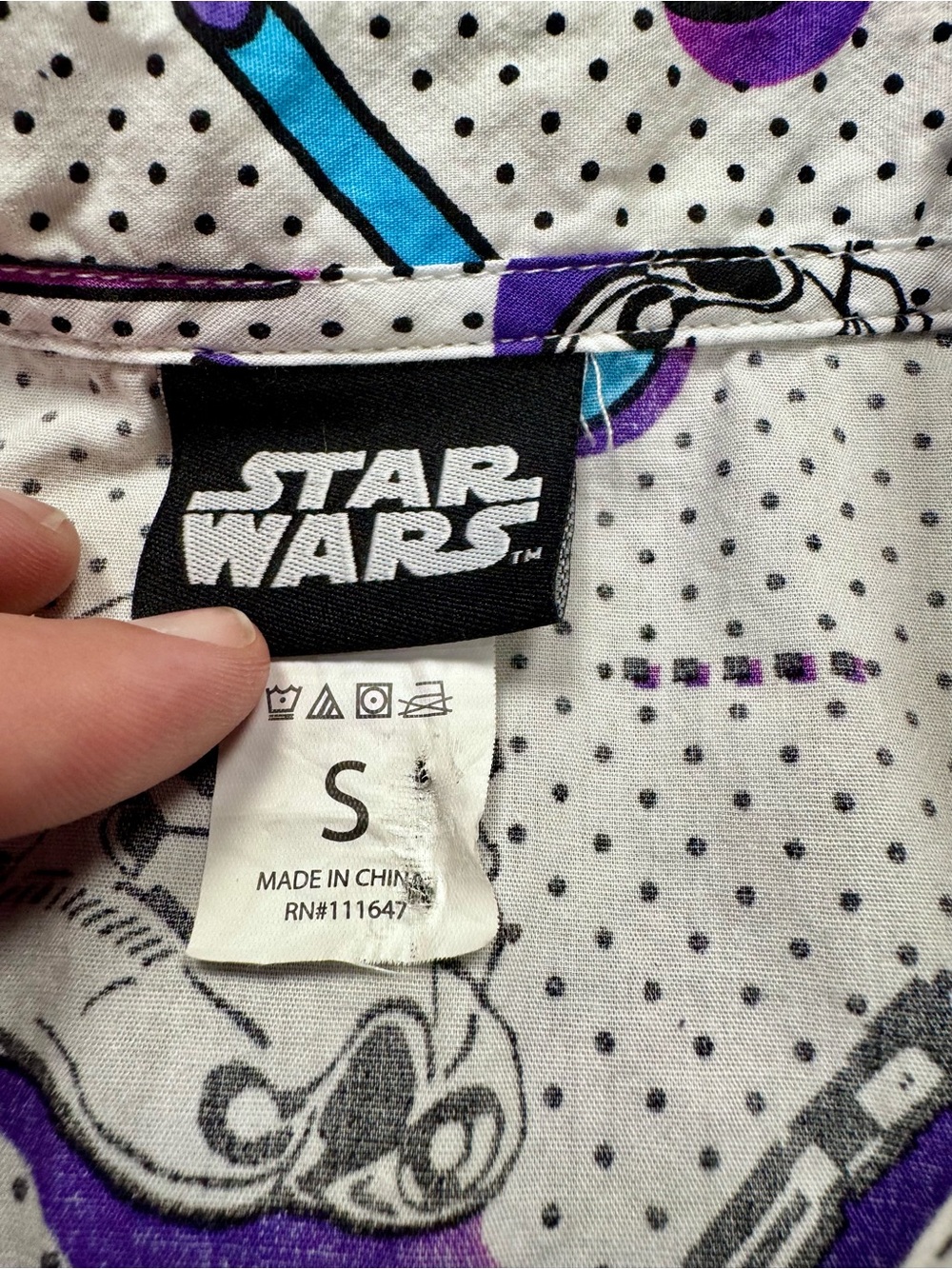 Star Wars Stormtrooper Lightsaber Button Up Shirt Adult Small Retro Print - Picture 3 of 5